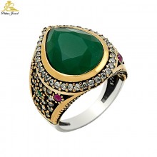 Gümüş Otantik Taşlı Yüzük